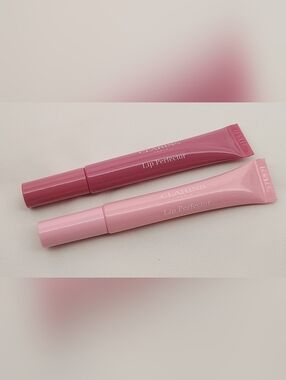 Clarins Lip Perfector Plumping Peptide Duo in Dusky Pink & Soft Pink Lipgloss
